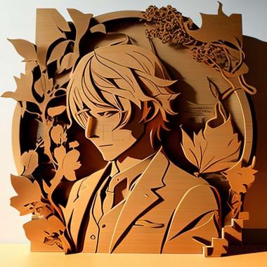 3D модель Нацуме Сосекі з Bungo Stray Dogs (STL)